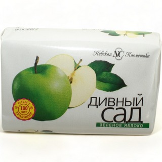 Невская косметика Мыло Дивный сад Зеленое яблоко 90гр